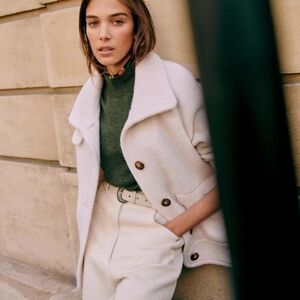 Sezane Leo Coat | Cream | Size 6